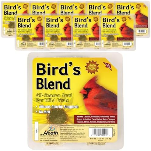 Heath Outdoor Products birds DD4-10 All Season High Energy Suet Cake, Case Of 10