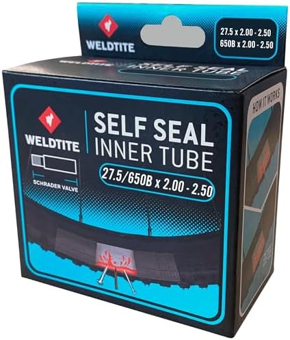 WELDTITE Self Sealing Bike Inner Tube, 27.5"/650B x 2.00-2.50 | Enhanced Durability, Schrader Valve