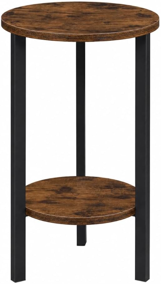 Convenience Concepts Graystone 24 inch 2 Tier Plant Stand - Industrial Stand for Plants, Vases, and Antiques, Urban Modern Design for The Living Room