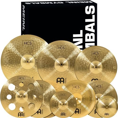 Meinl Cymbals HCS Box Set Cymbals for Drums — MADE IN GERMANY | Hihats, Ride, Crashes, Trash Crash, China, Splash, Bell — Durable Brass Alloy