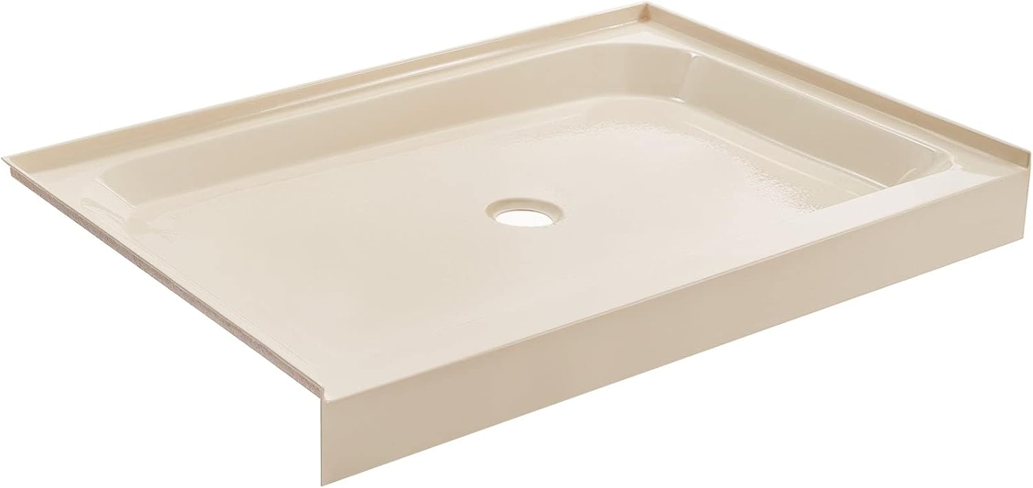 Voltaire 60" x 32" Single-Threshold, Right-Hand Drain, Shower Base in Gray