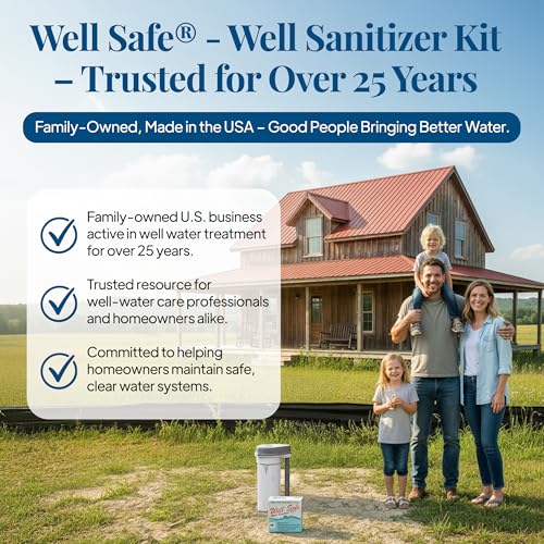 WELL SAFE Well Sanitizer Kit for Well Water Treatment & Sulfur Smell | Water Purification and DIY Shock Treatment for Wells