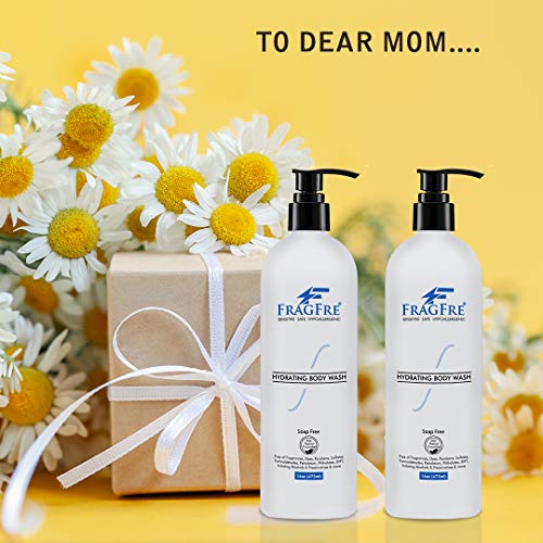 Sensitive Body Wash 16 oz - Paraben Free Sulfate Free Body Cleanser - Hypoallergenic for Delicate and Flaky Skins - No Synthetic Fragrance