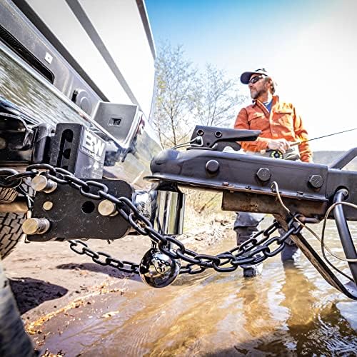 B&W Trailer Hitches Tow & Stow Adjustable Trailer Hitch Ball Mount - Fits 2.5" Receiver, Dual Ball (2" x 2-5/16"), 5" Drop, 18,000 GTW - TS20037B