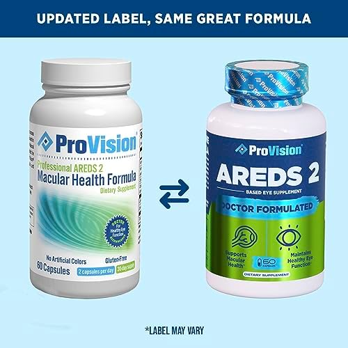 Provision AREDS 2 Eye Vitamins - Lutein and Zeaxanthin Complex, 60 Capsules | Doctor Formulated Vision Supplements for Adults with Vitamin C, E, Zinc