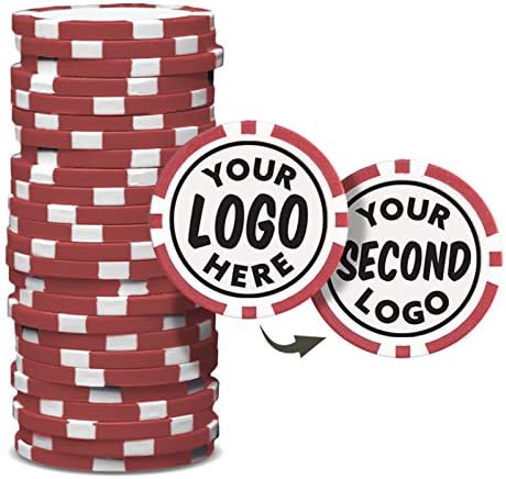 Custom Poker Chips (50 Pack) | Personalized Monogram Logo Poker Chips - Your Custom Logo