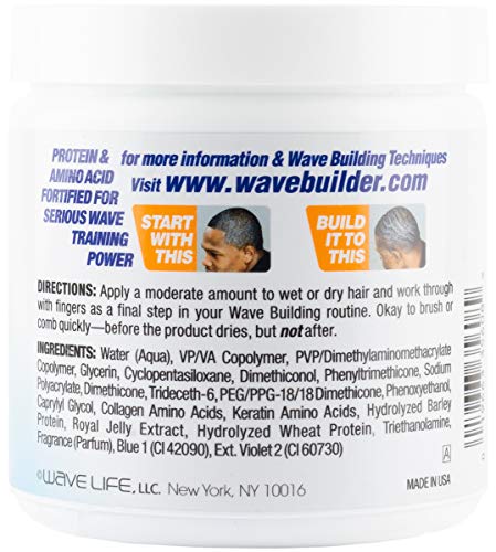 WaveBuilder Spin'n Waves Wave Cream | Non Greasy Adds Superior Shine on Hair, 8 oz