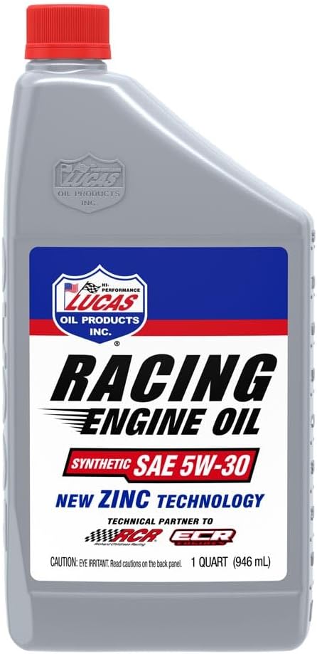 Lucas Oil SAE 20W-50 Racing Engine Oil, 5 Quart (Pack of 1)