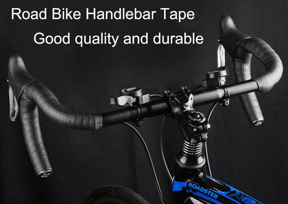 Tvoip 2 Rolls Soft Road Bike Bicycle Handlebar Cork EVA PU Bar Tape Professional Cycling Damping Anti-Vibration Wrap