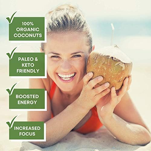NutriONN MCT Oil - 3000mg Per Serving - 180 Softgels - Made from 100% Organic Coconuts - Non GMO, Cold Pressed