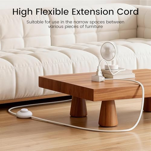 2 Pack 12 Feet 3 Outlets with Hand/Foot Switch Extension Power Cord.
