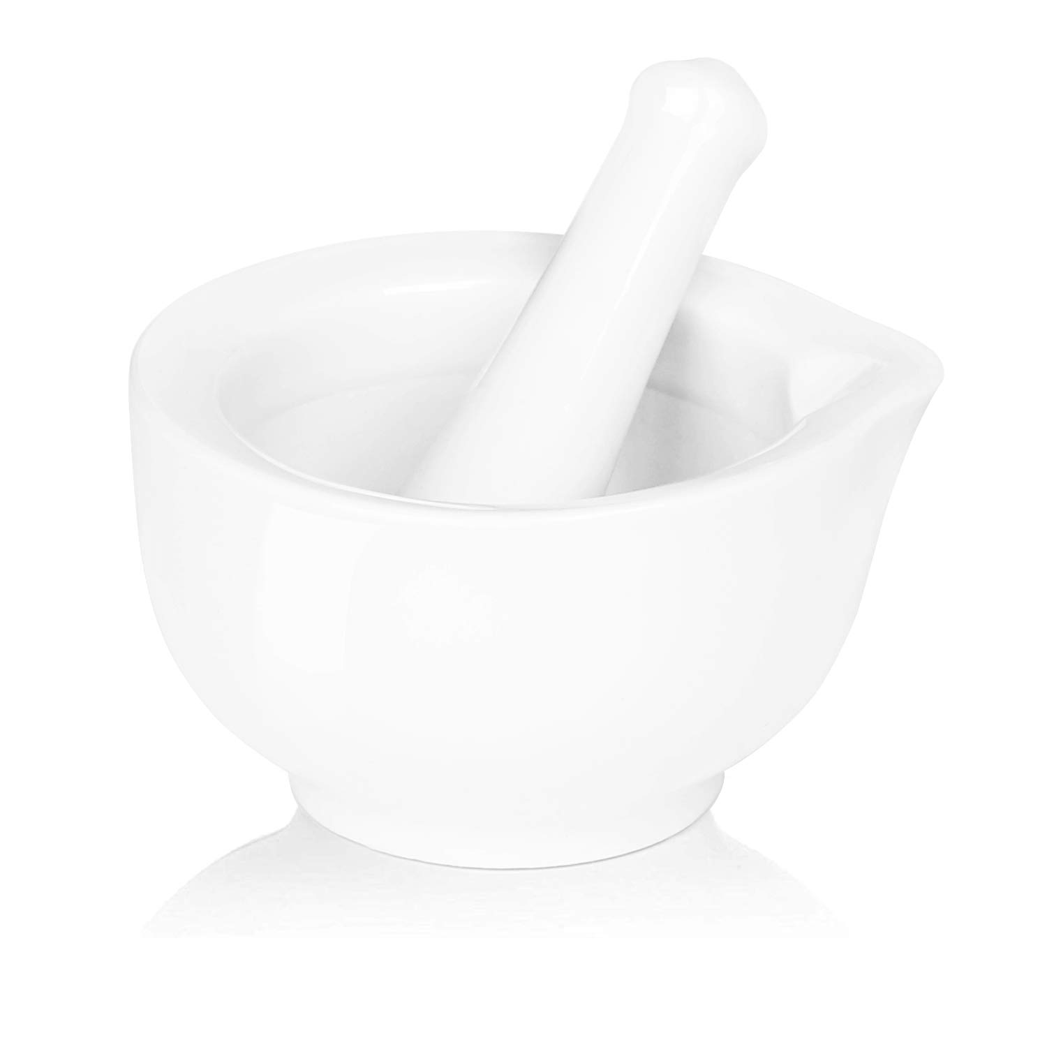LEETOYI Small Ceramic Mortar Pestle Set, Herb Grinder Pill Crusher 3.3-inch
