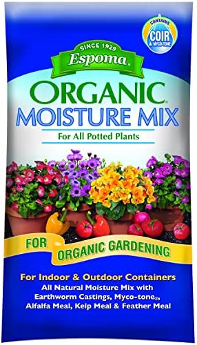 Espoma Organic Moisture Mix Potting Soil - All Natural Potting Mix For All Indoor & Outdoor Containers For Organic Gardening