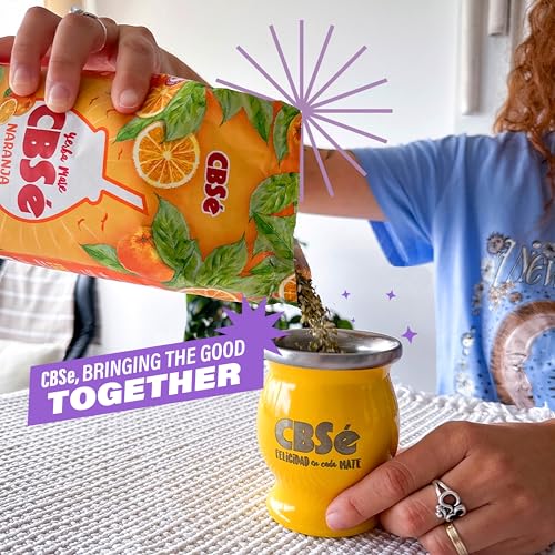 CBSé Yerba Mate Orange Flavor – Loose Leaf Yerba Mate Tea, Naturally Caffeinated, Gluten-Free - 1.1 Lbs- 500 Gr.