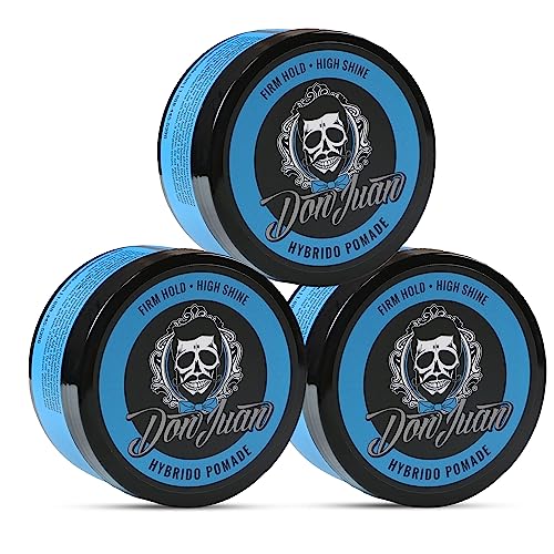 Don Juan Hybrido Pomade | Water Based | Strong Hold | High Shine | Natural Plant Extracts and Ocean Minerals | Summer Sea Breeze Scent, 4 oz.