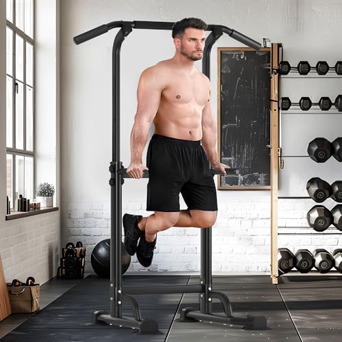 SogesHome Multi-Function Power Tower Pull Up Bar Dip Station for Home Gym
