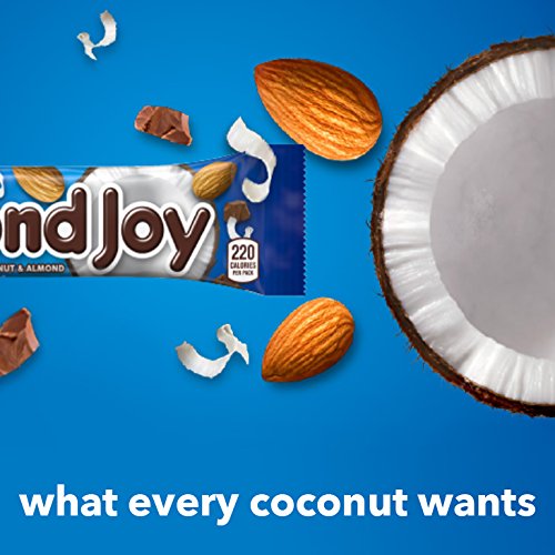 ALMOND JOY Coconut and Almond Chocolate Snack Size, Candy Bars, 0.6 oz (8 Count)