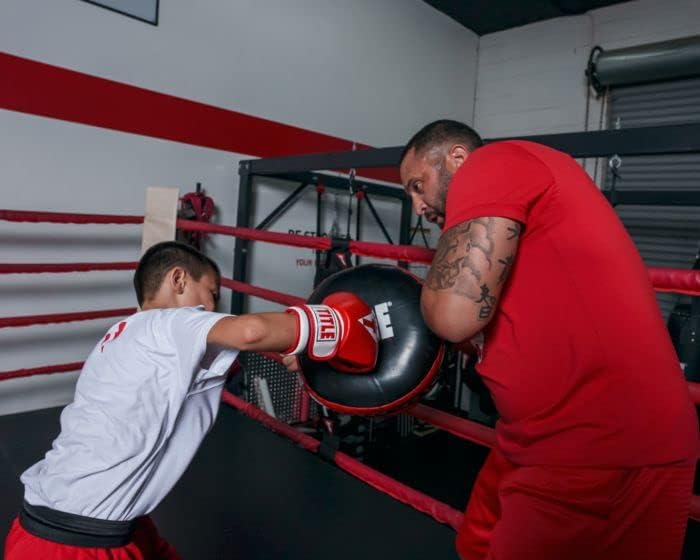 TITLE Boxing Classic Round Punch Shield 2.0, Red/Black - Punch Shield, Target, Coaching Tool, Muay Thai Pad