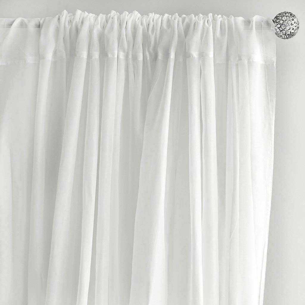 AK TRADING CO. 120" Wide (10Ft Wide) Sheer Voile Drape Panels for Backdrop, Wedding Events, Ceiling Drapes, Event Masking, & Decor - Select from 6ft to 50ft Length. (10 feet x 20 feet, Red)