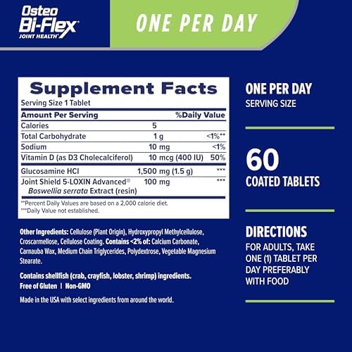 Osteo Bi-Flex One Per Day Vitamin D Supplement, 30 Coated Tablets | Improve Joint Function, Support Bone and Immune Health