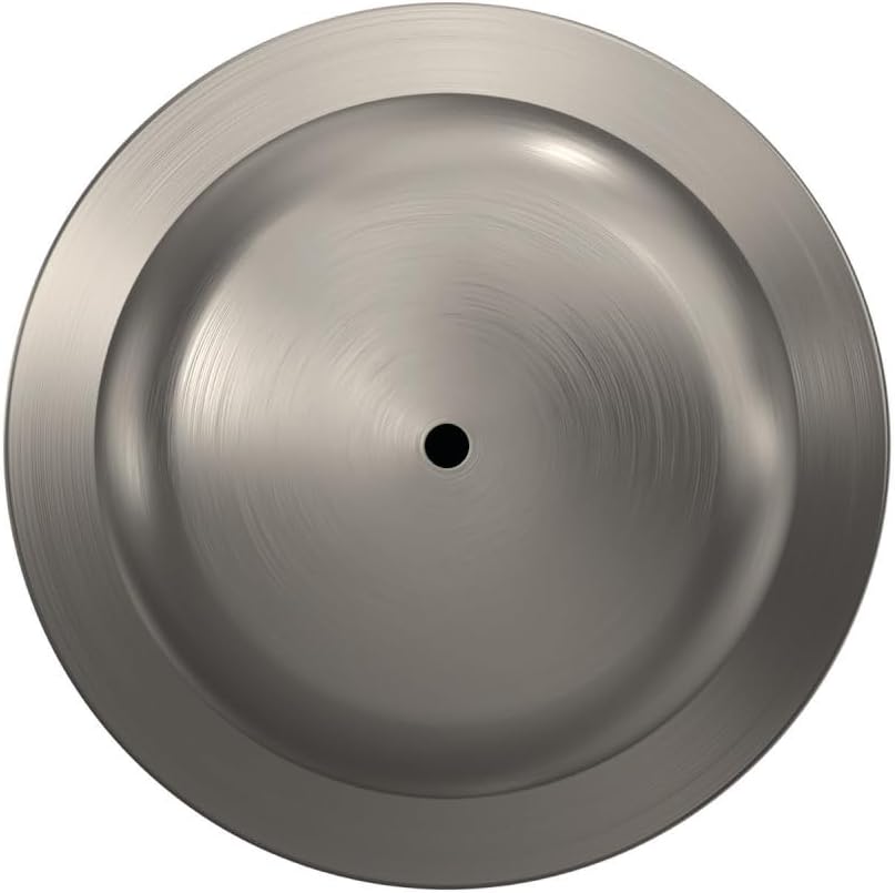Schlage Plymouth Bed/Bath Privacy Door Knob with Lock, Satin Nickel | Interior bedroom or bathroom door knob with push button lock, Easy to install, Certified durability, Universal fit
