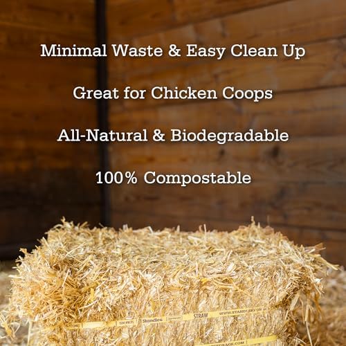standlee Straw Compressed Bale Animal Bedding, Hay Bedding for Horses & Livestock, 3.6 cu. ft.