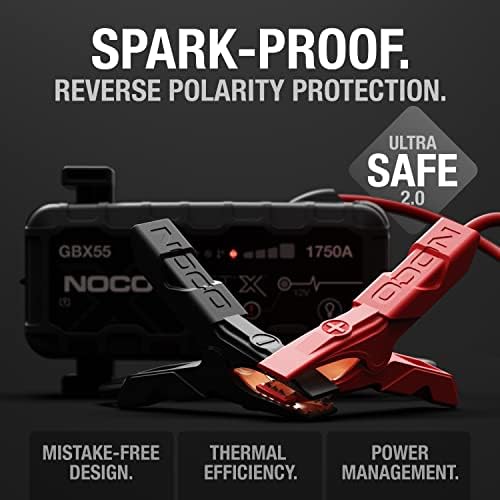 NOCO Boost X GBX55: 1750A UltraSafe Jump Starter – 12V Lithium Battery Booster Pack, Portable Jump Box
