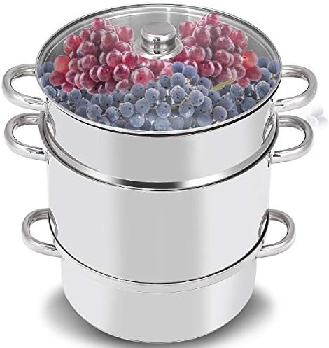 WATERJOY 11 Qt Steamer Jucicer, Stainless Steel canner cookware For Food Vegetables Fruit