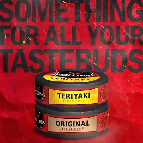 Jack Link's Teriyaki Beef Jerky Chew - (36 Pack) 0.32 oz Tins - Ready to Eat Protein Snacks - 4g Protein per Serving - Made with 100% Real Beef