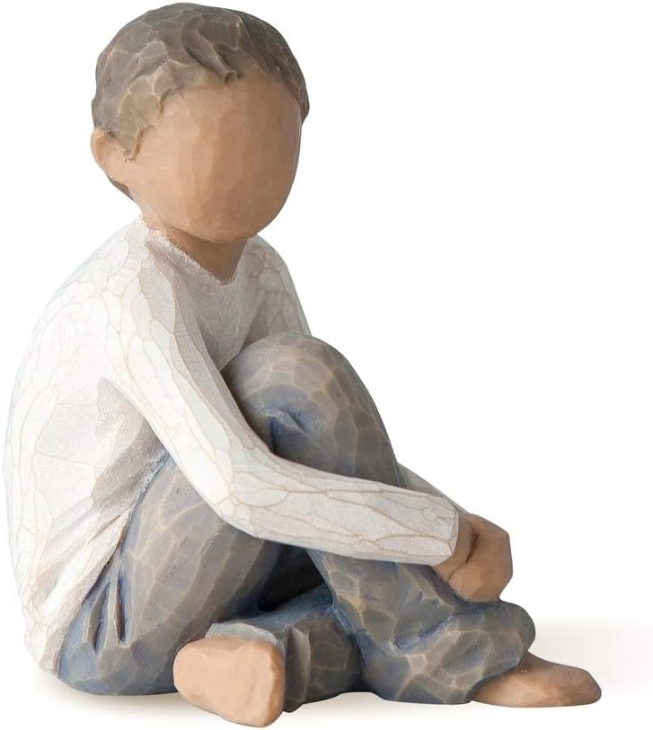 Willow Tree Caring Child (Darker Skin), Sculpted Hand-Painted Figure | Celebrates a Child's Spirit, Family Grouping Keepsake