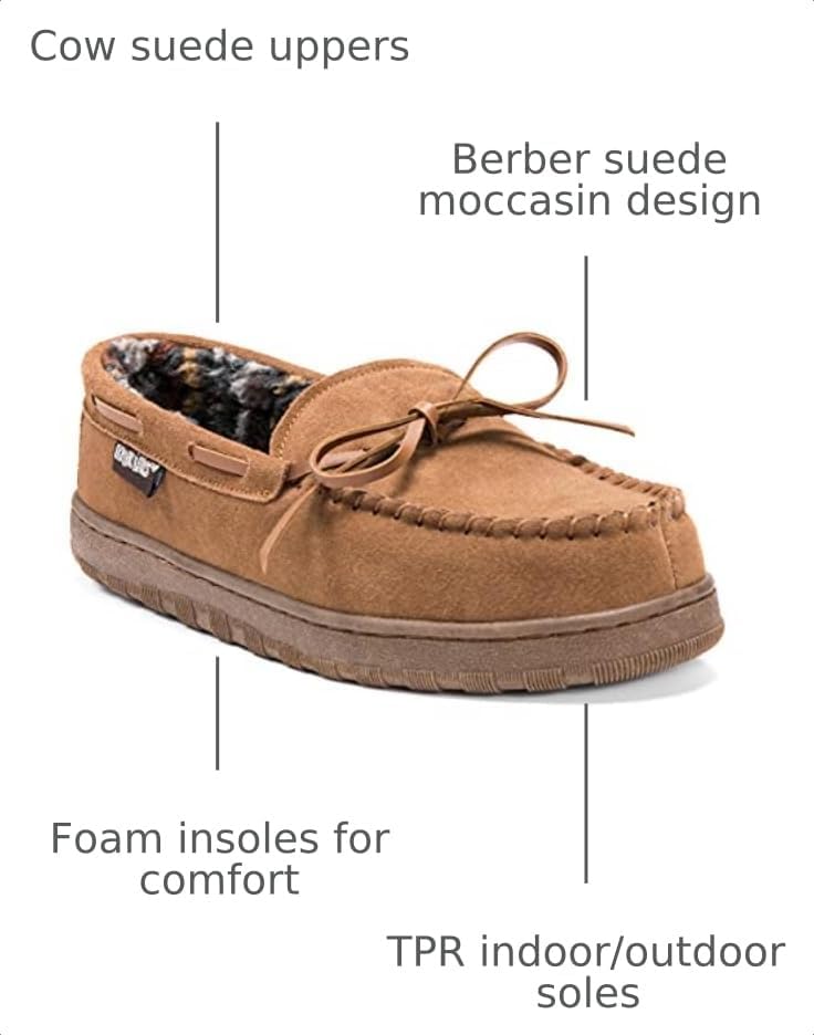 MUK LUKS Men's Paul Slipper, Multi Colors