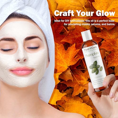 Plant Guru Pumpkin Seed Oil 16 oz. Virgin, Unrefined Cold Pressed 100% Pure Natural – Ideal for Skin, Face, Body