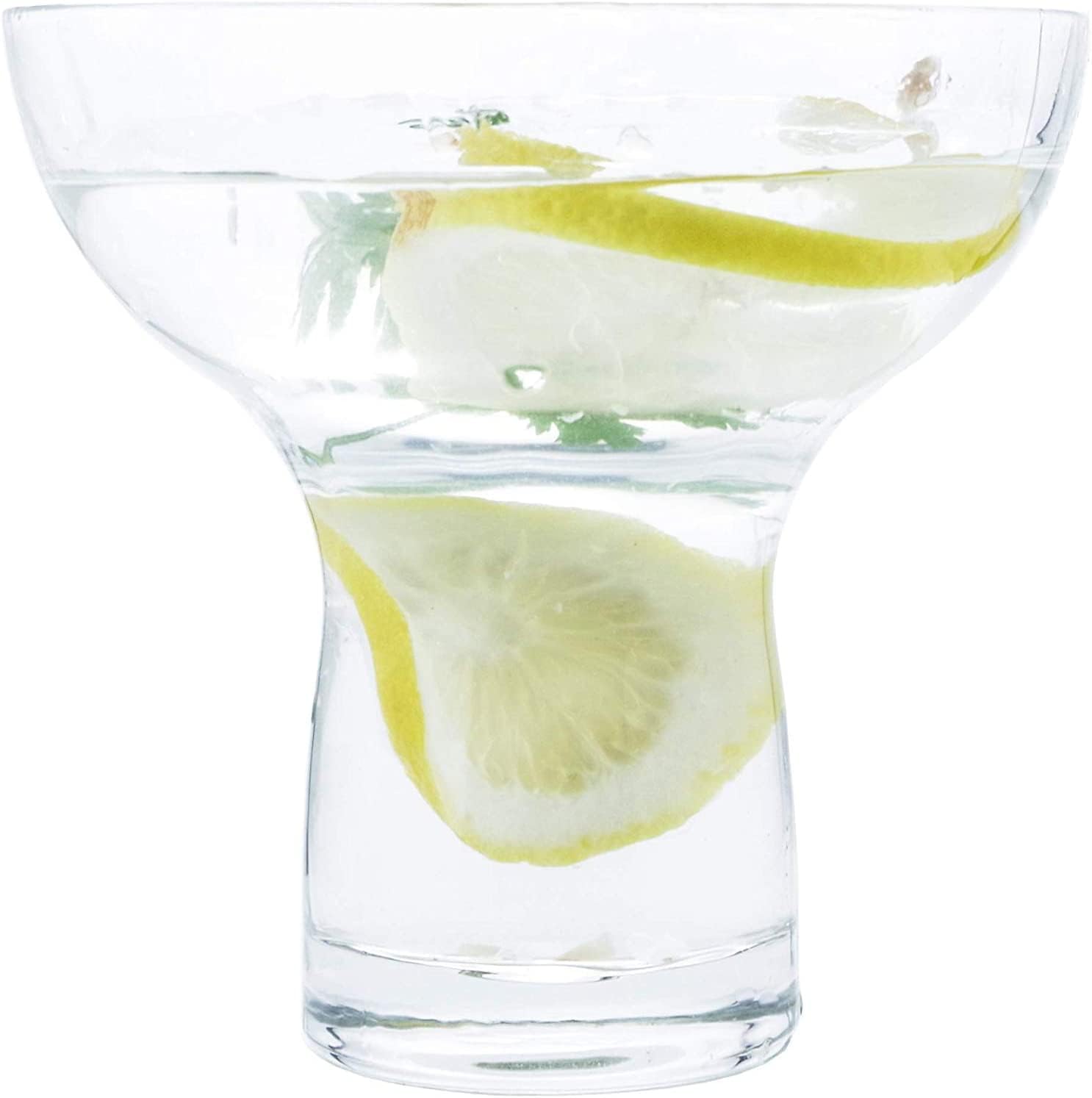 Chefcaptain Margarita Glasses Set Of 4, XXlarge 16oz Stemless Lead-Free Thick Clear Glass With Heavy Base, For Martini, Daiquiri, Frozen Cocktails