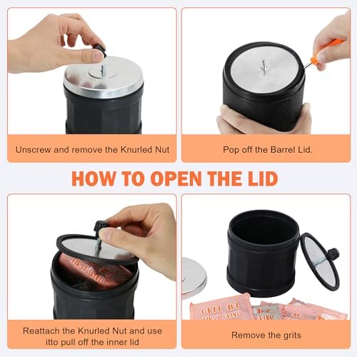 Professional Rock Tumbler Kit -6LB Rock Polisher(Double Barrel)
