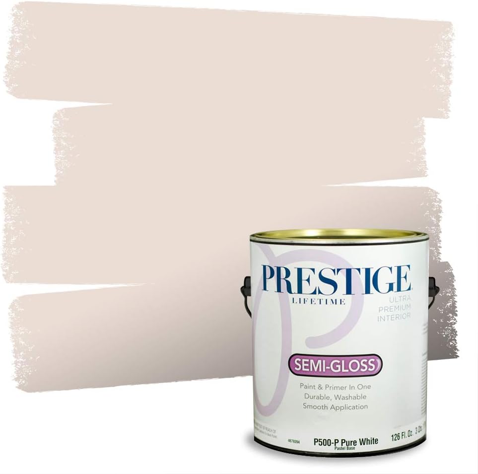 PRESTIGE Paints Exterior Paint and Primer In One, 1-Gallon, Semi-Gloss, Comparable Match of Sherwin Williams* French Roast*