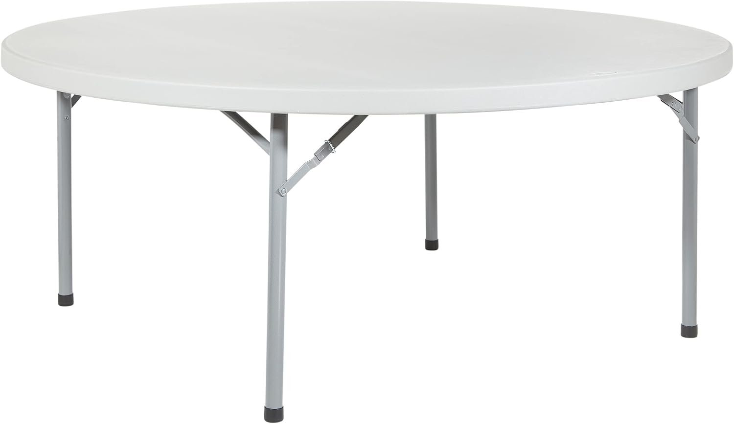 Office Star Resin Folding Table for Banquets, Picnics, and Parties, 71 Inch, Round
