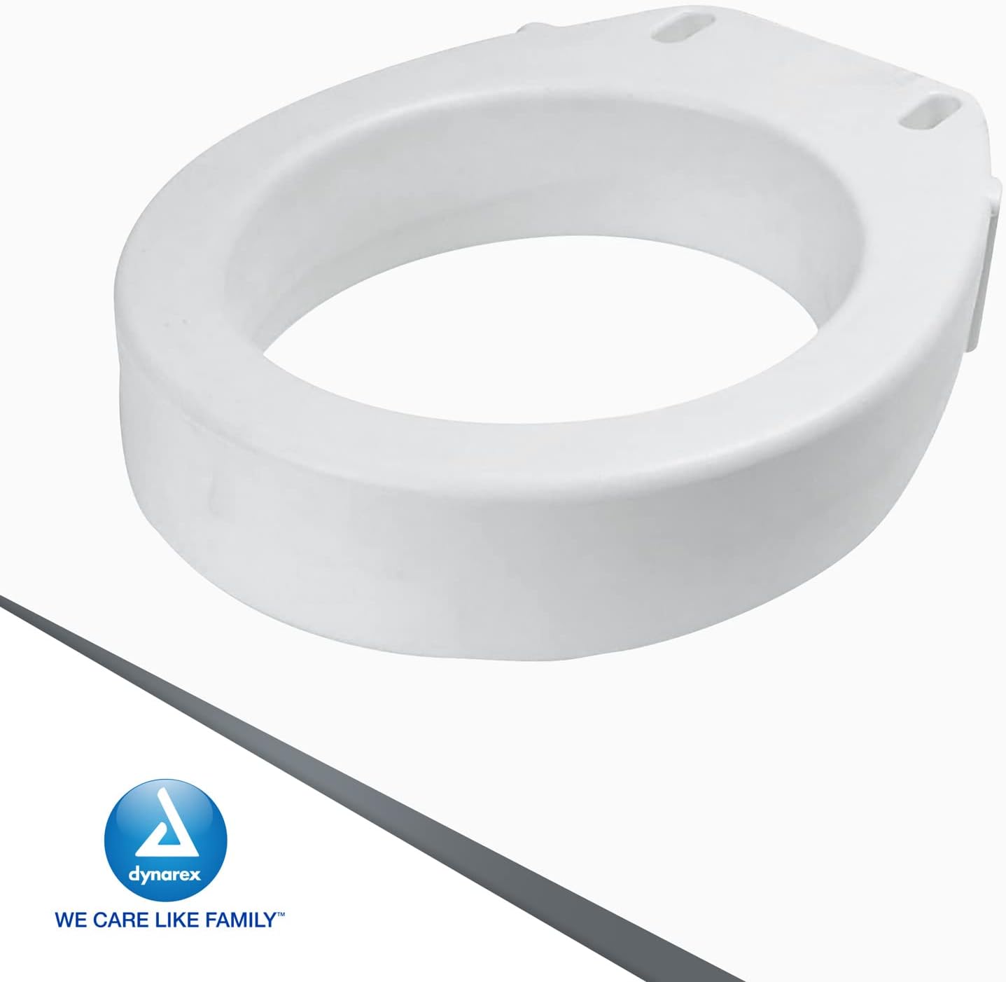 Dynarex Elongated Raised Toilet seat Without arms, Portable