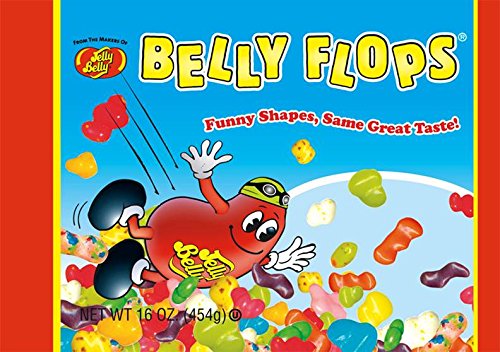 Jelly Belly Belly Flops – Fun-Shaped Candy Treats - Jelly Beans Bulk Pack for Parties and Events (Pack of 1, 2lb bags)
