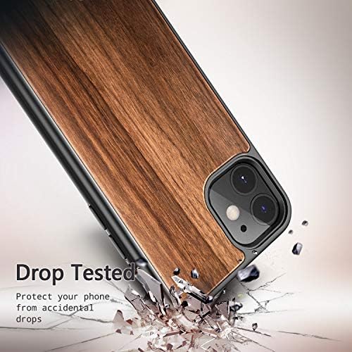 NZND Case for iPhone 12 Mini 5.4 inch (2020 Release), Real Natural Walnut Wood