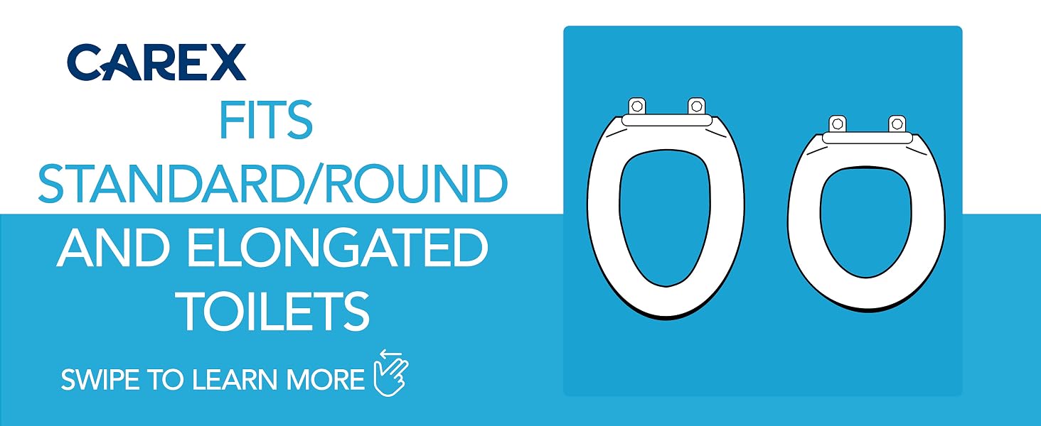Raised Toilet Seat with Lock and Handles for Safety and Security