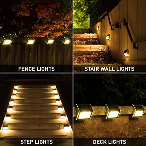 SOLPEX Solar Fence Lights, 12 Pack, Waterproof, Cold White