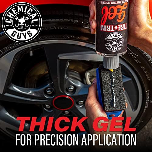 Chemical Guys, Tire & Trim Gel for Plastic & Rubber, Restores Shine, 16 oz | Thick gel restores faded tires