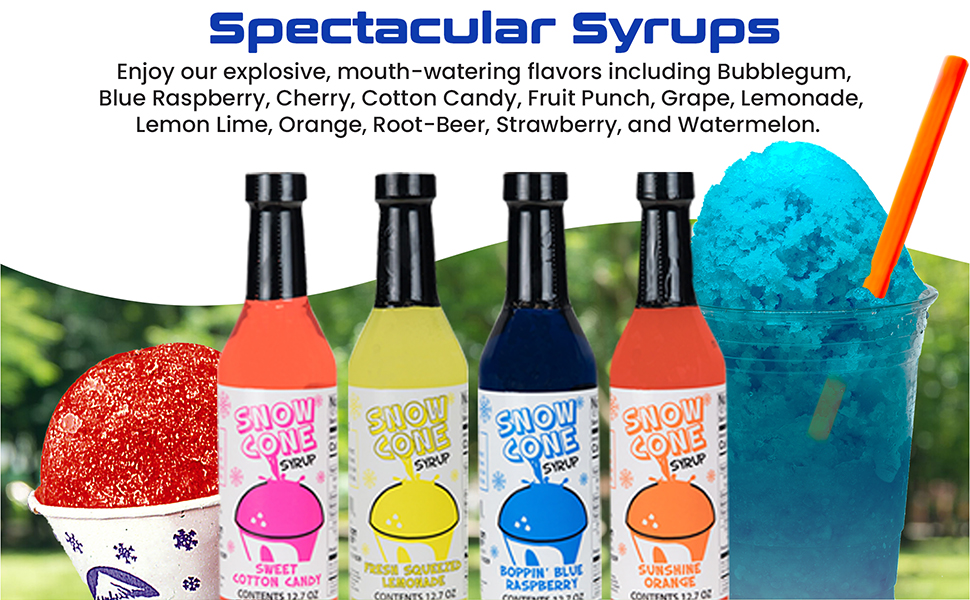 Snow Cone Pure Cane Syrup 12.7oz Twelve Pack