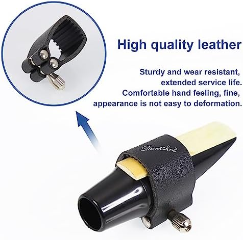 Tenor Saxophone Sax Ligature Fastener, Leather Ligature for Tenor Saxophone