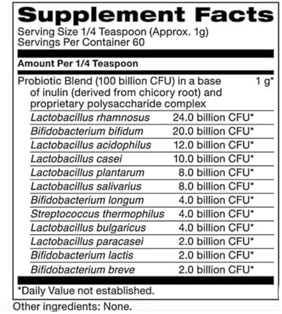 Klaire Labs SFI Health Ther-Biotic Complete Probiotic Powder, 64g | Men's and Women's Probiotics for Digestive Health & Immune Support, 100 Billion CFU, Dairy-Free, Hypoallergenic
