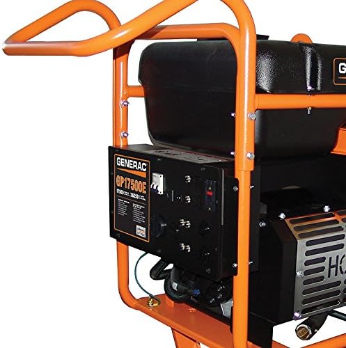 Generac 5735 GP17500E 17500-Watt Gas-Powered Portable Generator - Electric Start for Convenience - Durable Design and Reliable Power for Emergencies