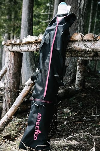 Athletico Ski Bag and Ski Boot Bag Combo - Ski Bags for Air Travel - Unpadded Snow Ski Bags Fit Skis Up to 200cm - For Men, Women, Adults, and Children