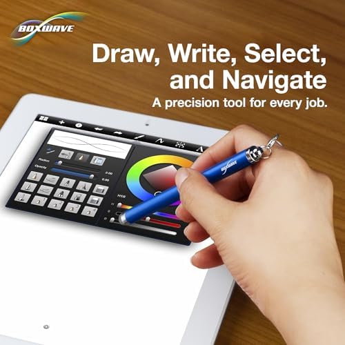 BoxWave Stylus Pen Compatible With Arcade1Up Infinity Game Board (18 in) - EverTouch Capacitive Stylus, Fiber Tip Capacitive Stylus Pen - Jet Black