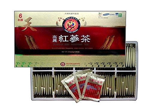 [TG153] Korean Red Ginseng Instant Tea – 6-Year-Old Red Ginseng Granules, 3 g × 100 Sticks, Instant Hot/Cold Drink