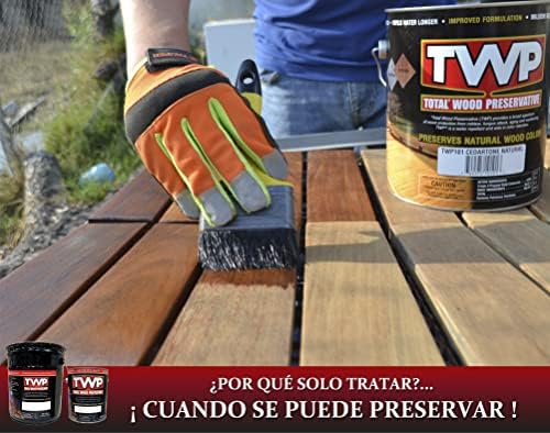 TWP 101 Pro-Series Cedartone Exterior Wood Stain & Protectant — Oil-Based, Mildew Resistant, Water Repellent — for Decks, Fences
